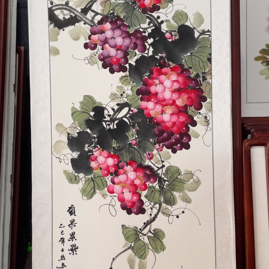 国画带框尺寸63*123厘米