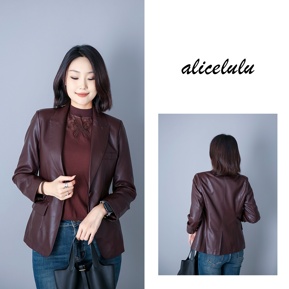 1 alicelulu 港风歌后短外套 率性潇洒 戗驳领 S2139352Tr