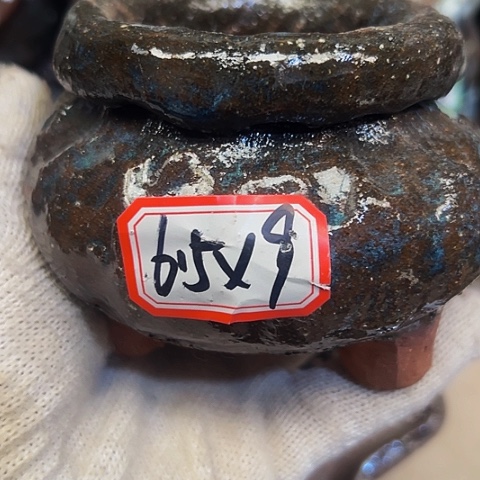 红陶粗陶花盆手工