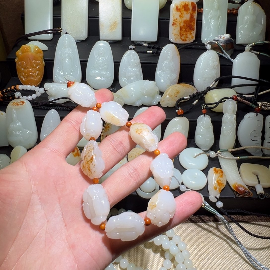 和田玉手串未镶嵌韩*七