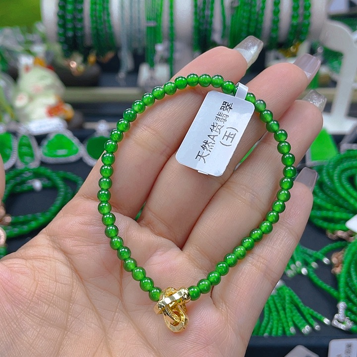 翡翠手链未镶嵌圆珠手链4
