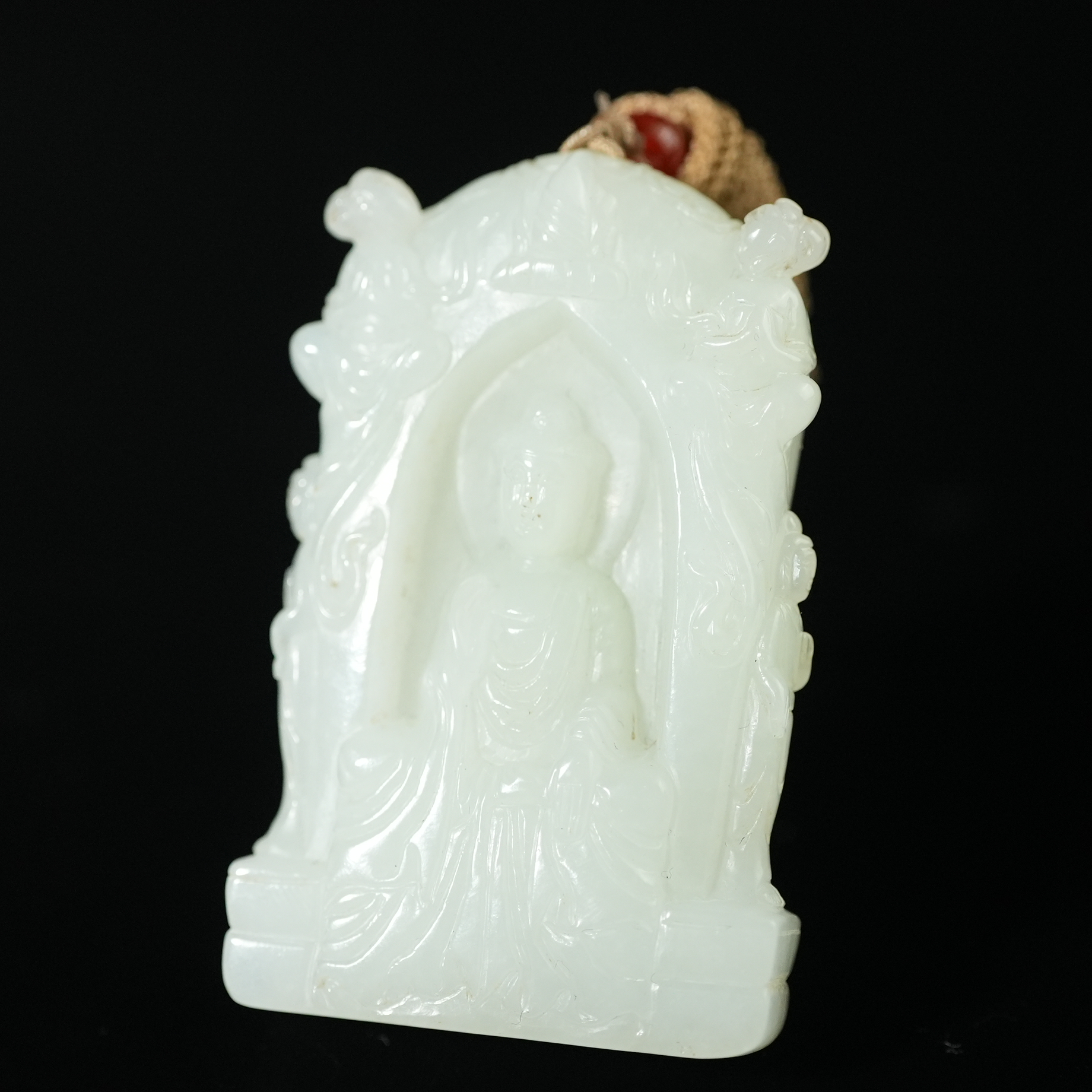 二十世纪中后期和田玉释迦摩尼牌LFJ2504252076