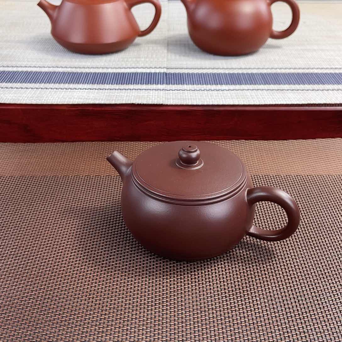 紫泥壶风**程原矿紫泥扁鼓器型