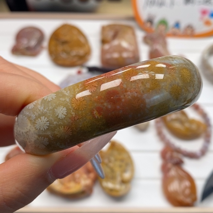 硅化玉手镯未镶嵌58.5