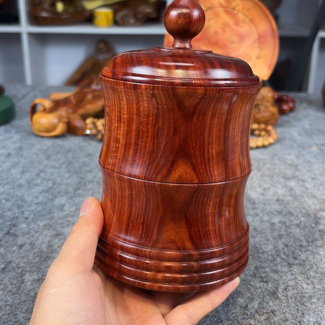 檀香木3****1黄花梨精品茶叶罐
