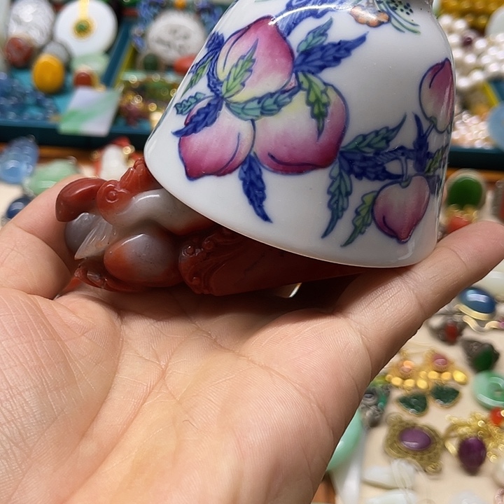 商***青花手绘小主人杯子