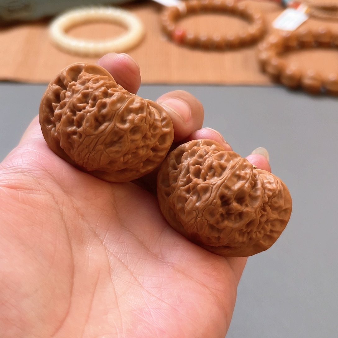 桃核把件42×40尺精修打底宫灯狮子头A367