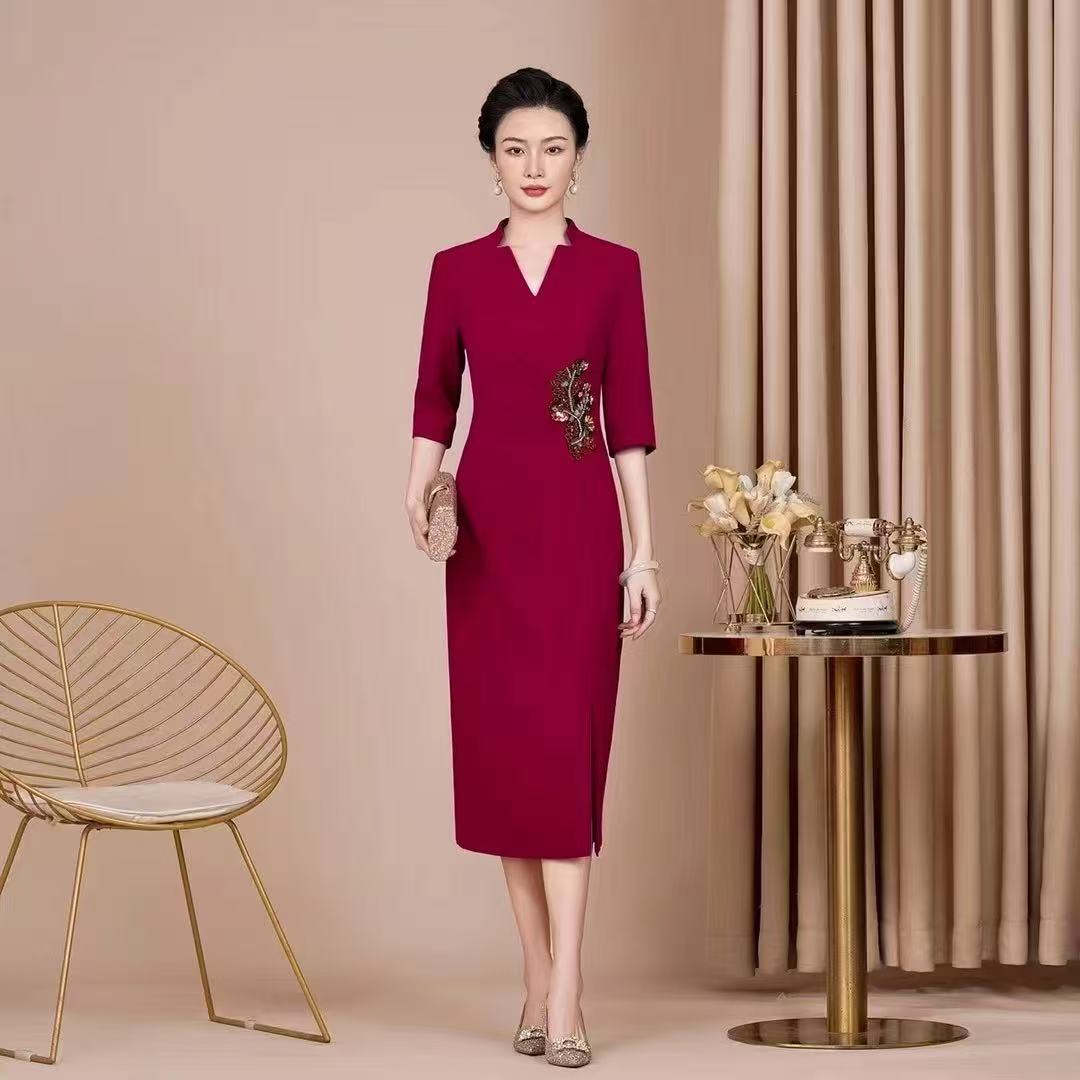 【喜妈妈囍婆婆】吴苏织匠 优雅气质高端旗袍婚宴会大气手工礼服