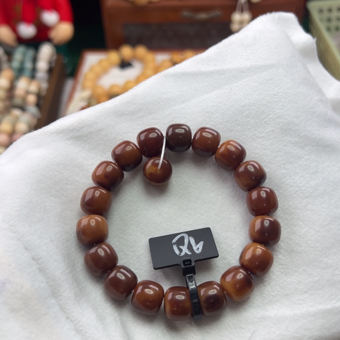 菩提根/象牙果手串卡12桶珠虎皮全品6