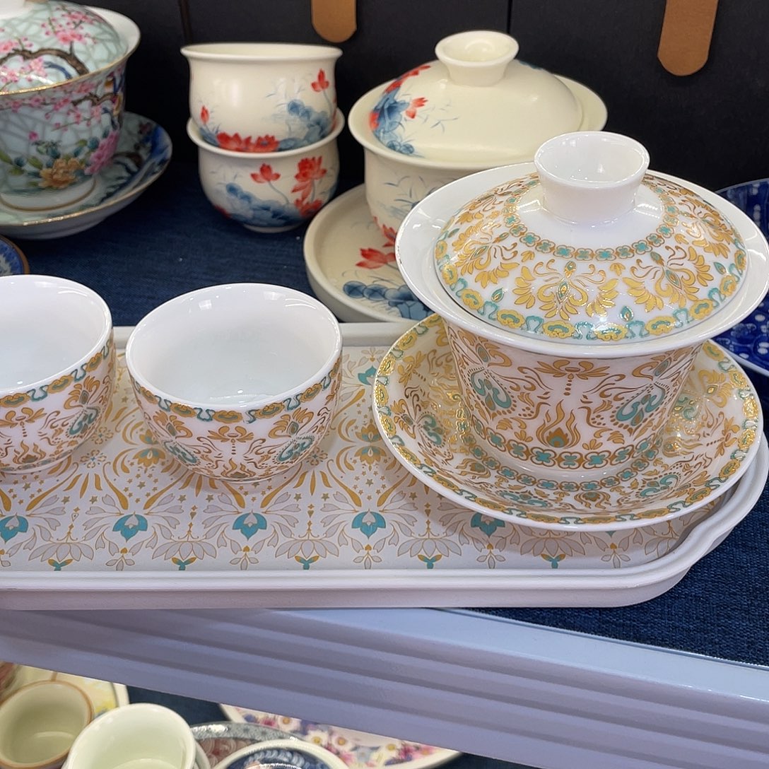 陶景德陶瓷盖碗茶具