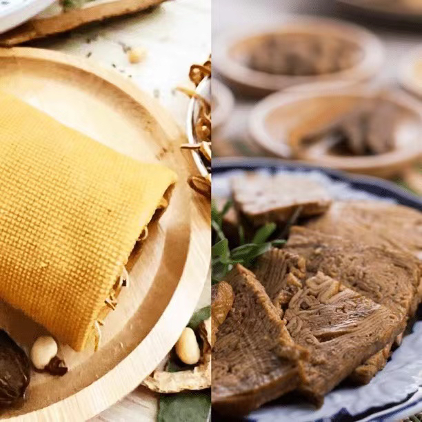 天津武清东马房豆腐丝500g赠送素牛肉250g一袋美食豆腐同城送豆腐同城配