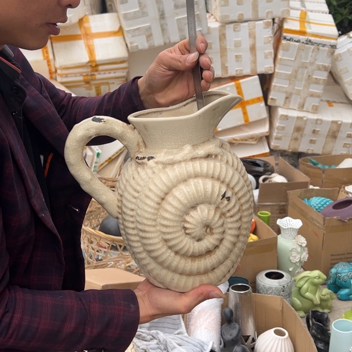 摆件高度28厘米口径10厘米微瑕捡漏