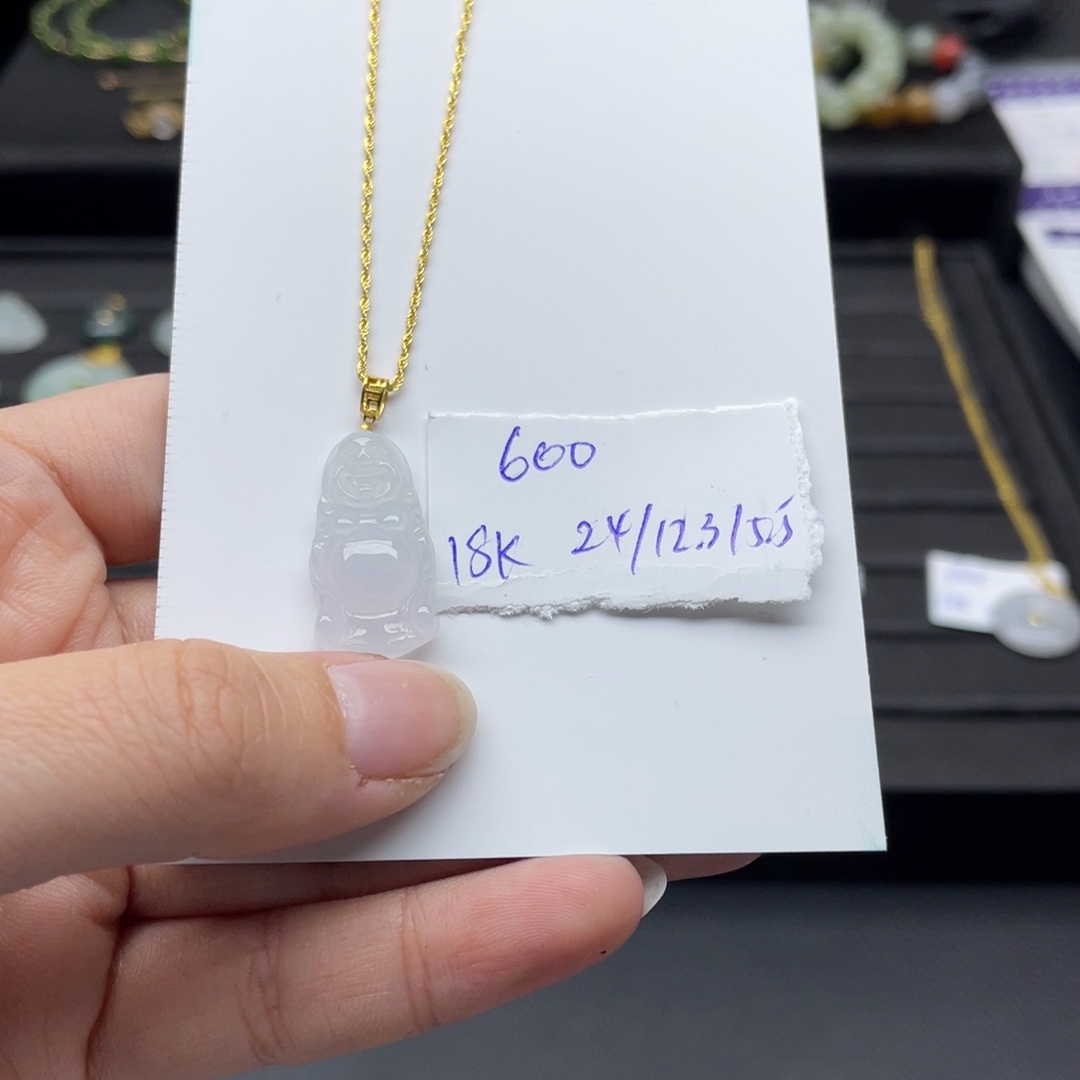 翡翠颈饰18K金镶嵌项链