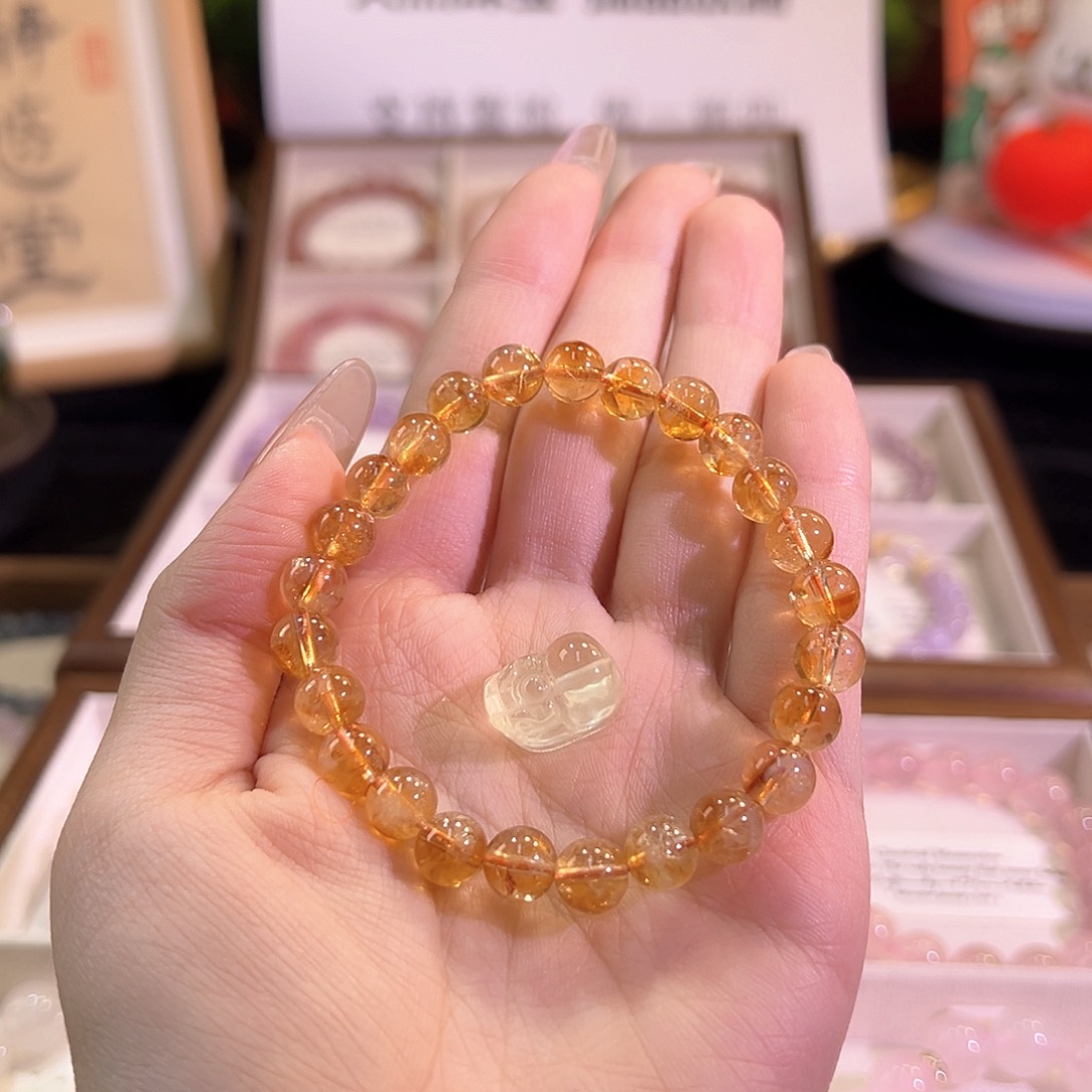 水晶手链未镶嵌黄塔晶