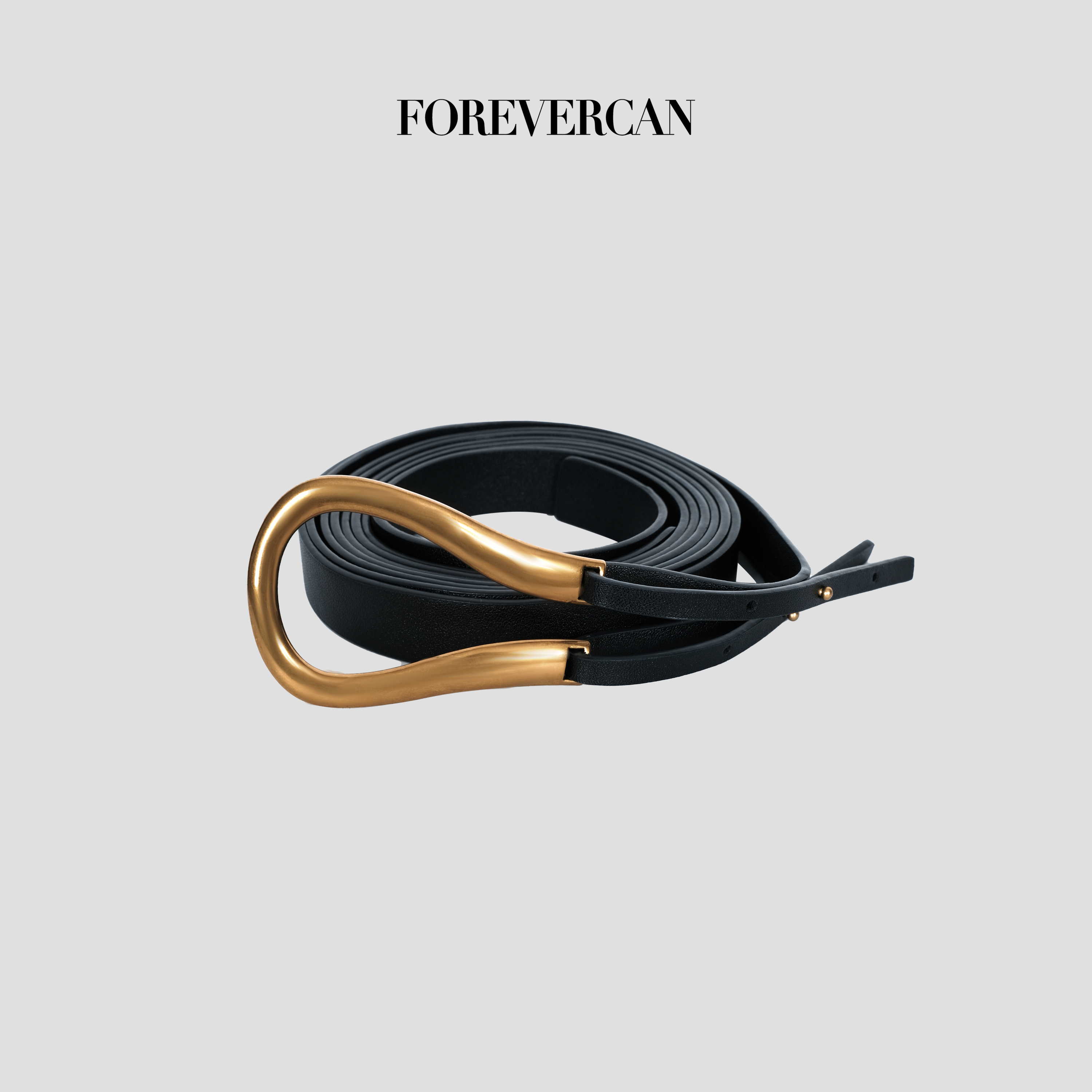 FOREVERCAN【新品彩蛋】黑色金扣腰带 YS27045