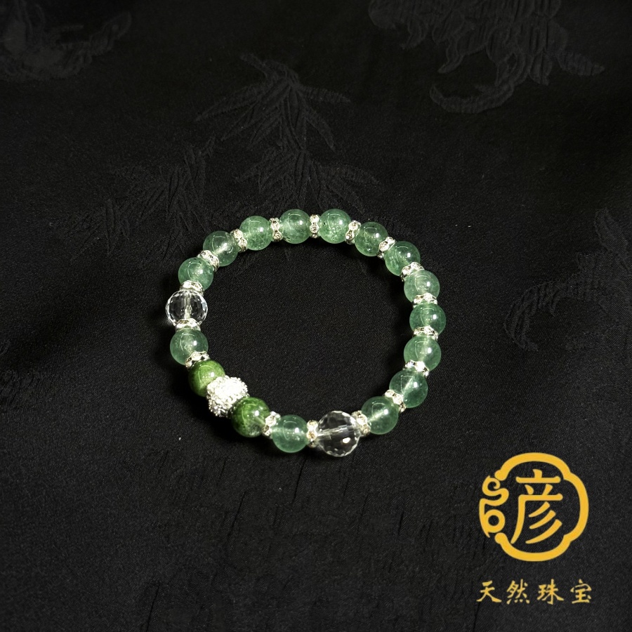 水晶手链天然绿水晶原创设计多样性发货SJ0121
