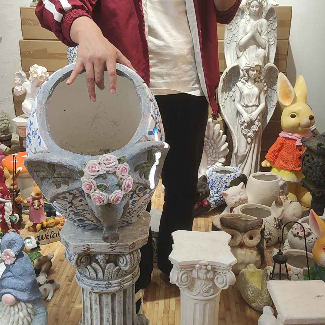 合成树脂青花大象一个