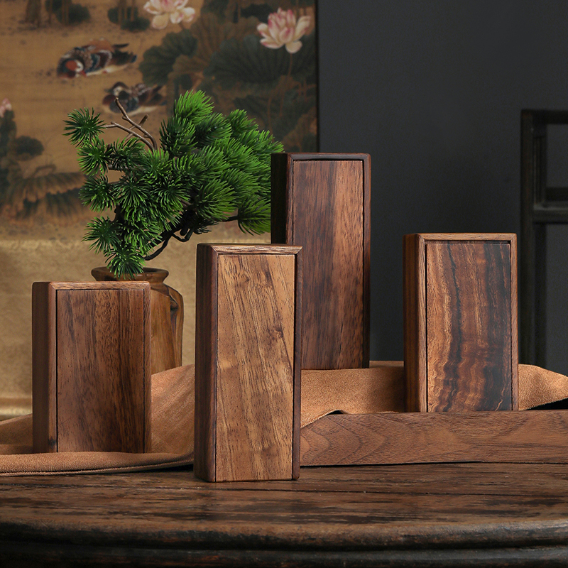 高端两泡木盒岩茶茶叶包装盒空礼盒水仙肉桂大红袍通用胡桃木盒子