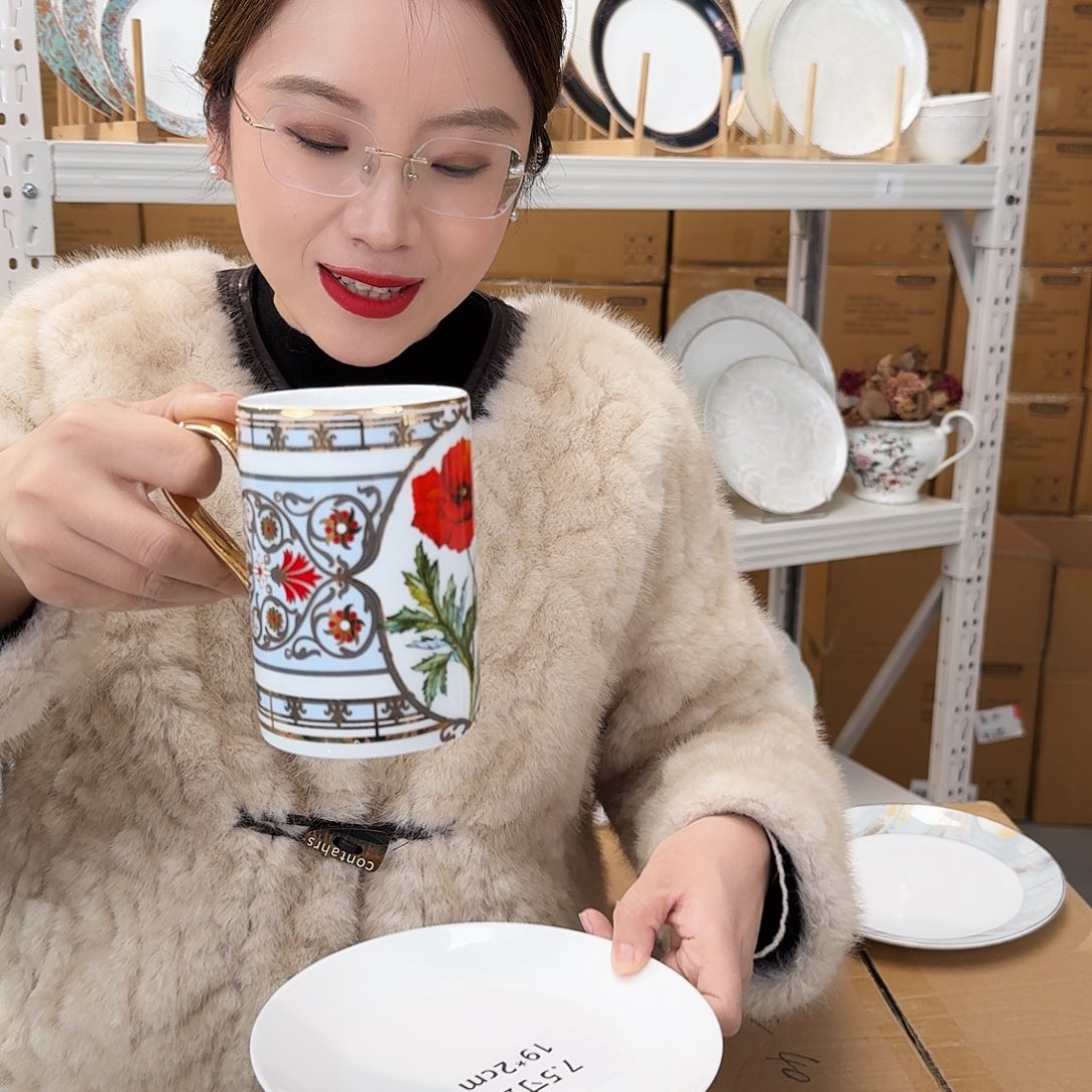 骨瓷马克杯370ml一个外贸骨瓷