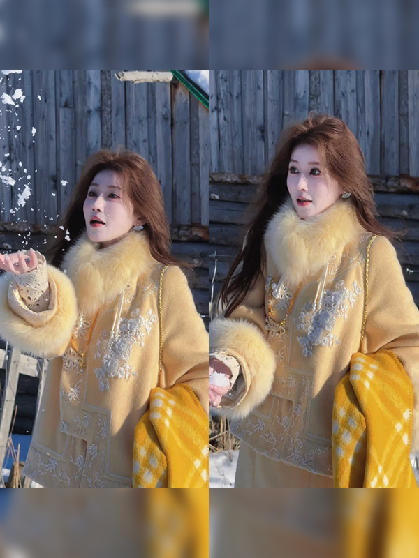 大码胖mm新中式国风长袖外套上衣加高腰半身裙时尚气质两件套女装