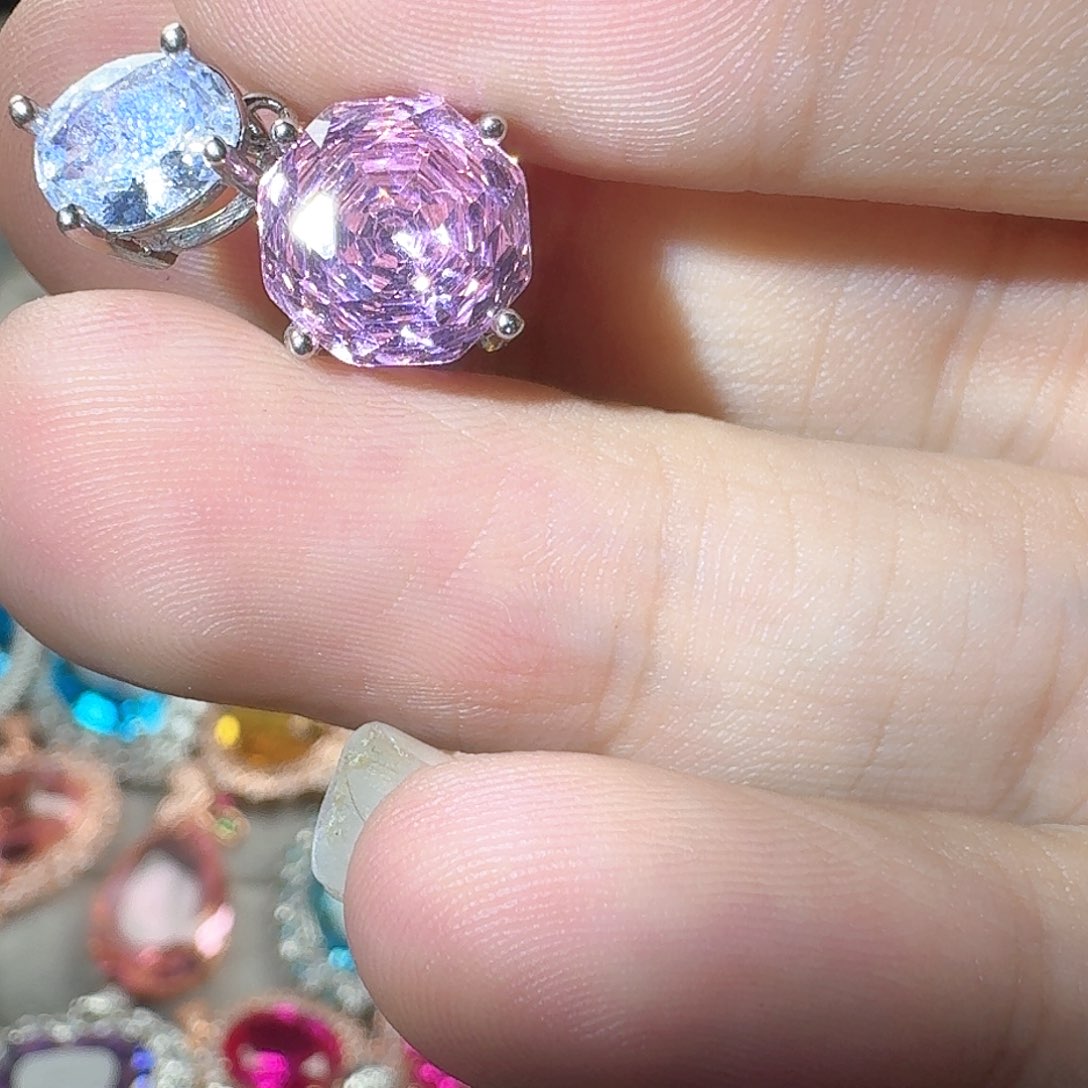 托帕石耳饰银S925镶嵌