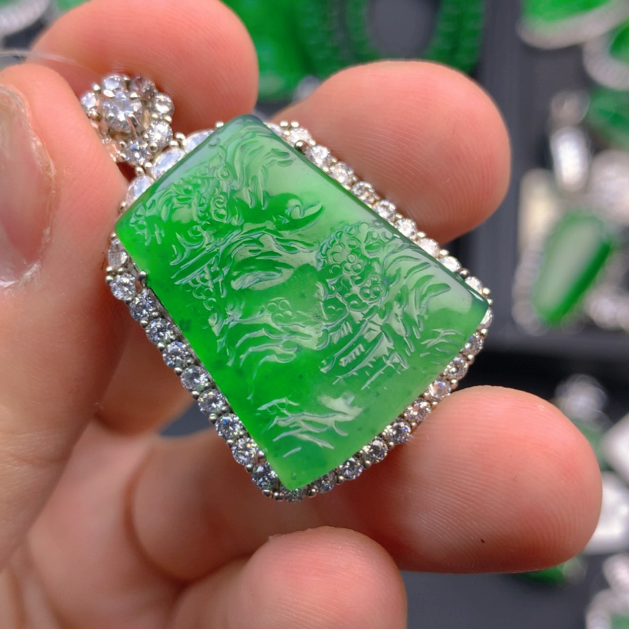 【闪购商品】翡翠颈饰银S925镶嵌11111111