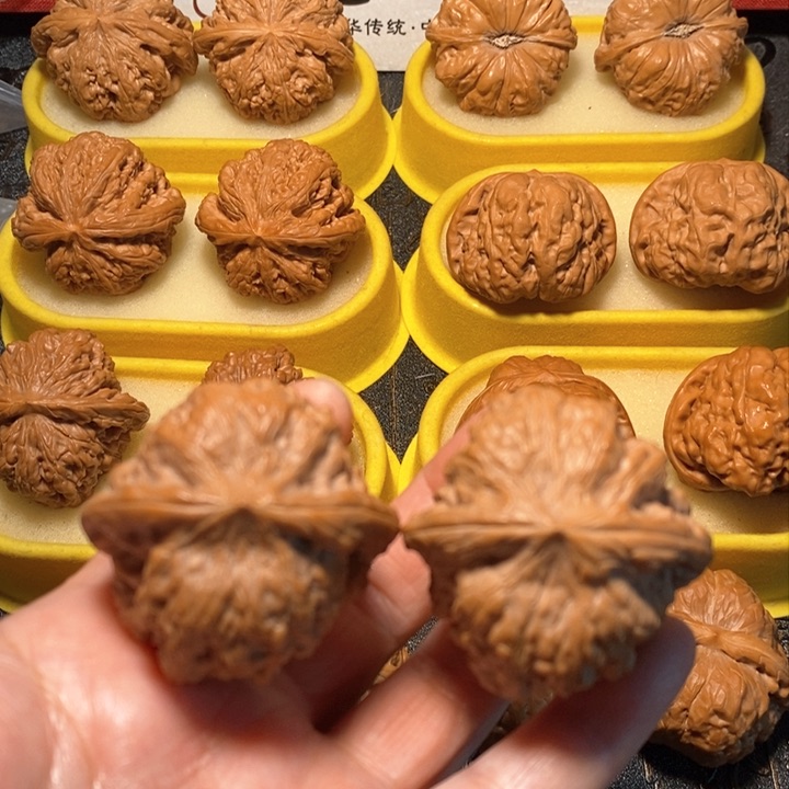 文玩核桃把件凹底全品 41