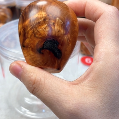 【闪购商品】柏木太行樱子瘤抱石花瓶有黑结