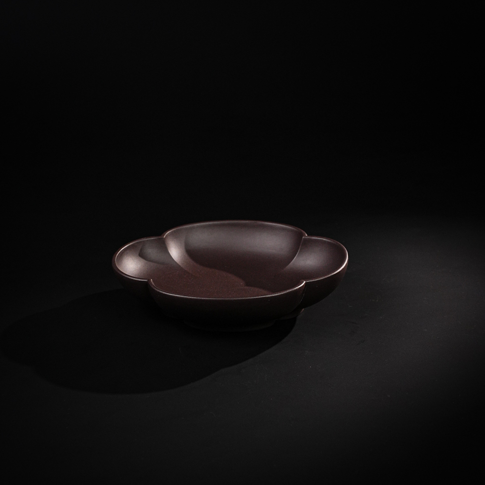 松泉茶器*树屿集|《中式海棠茶盘》紫泥 紫砂茶盘 干泡盘 