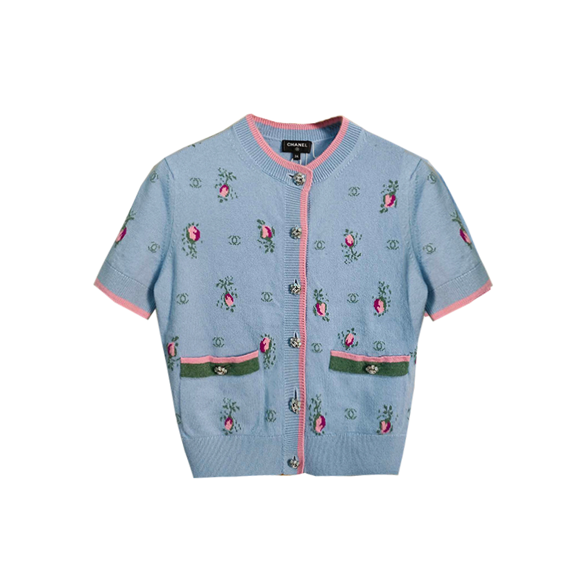全新未使用 Chanel/香奈儿 碎花针织上衣 34 13098448