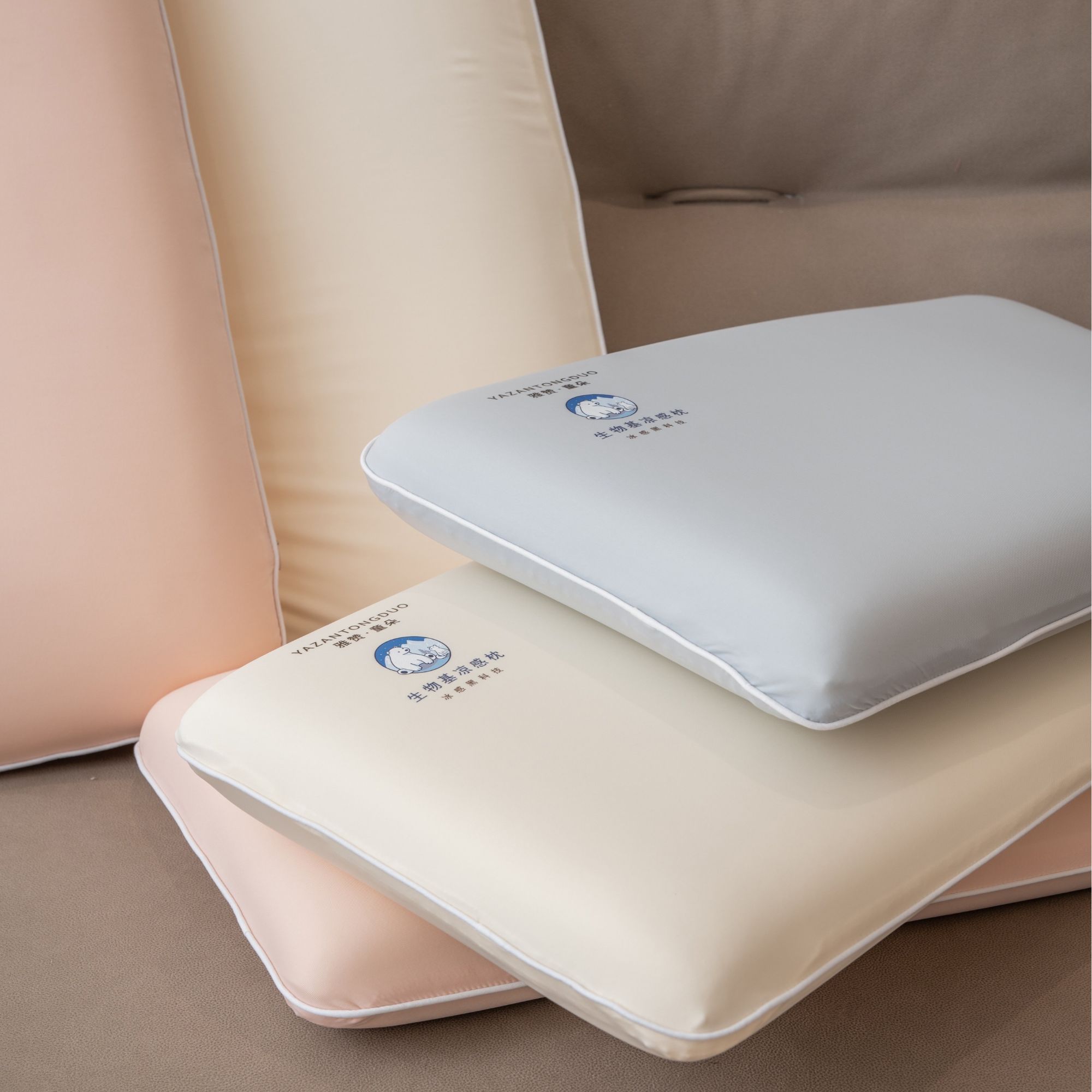 雅赞童朵凉感纤维枕防螨棉枕幼儿园记忆枕黑科技宿舍透气枕头