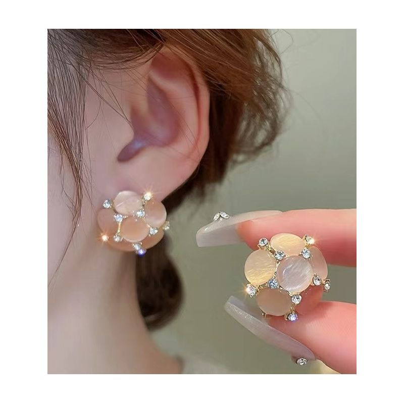 铜合金耳饰 专属甜美百搭小清新耳钉高级感气质耳饰女N1593