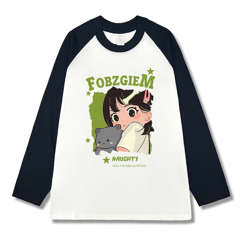 圆领纯棉t（长袖薄款）