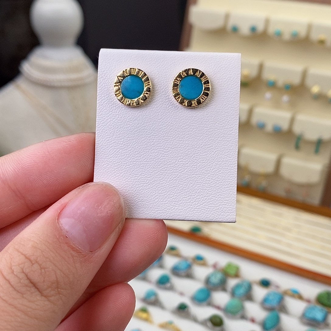 绿松石戒指银S925镶嵌