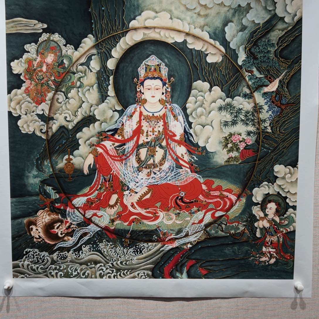 国画M*李老师水月观音作品
