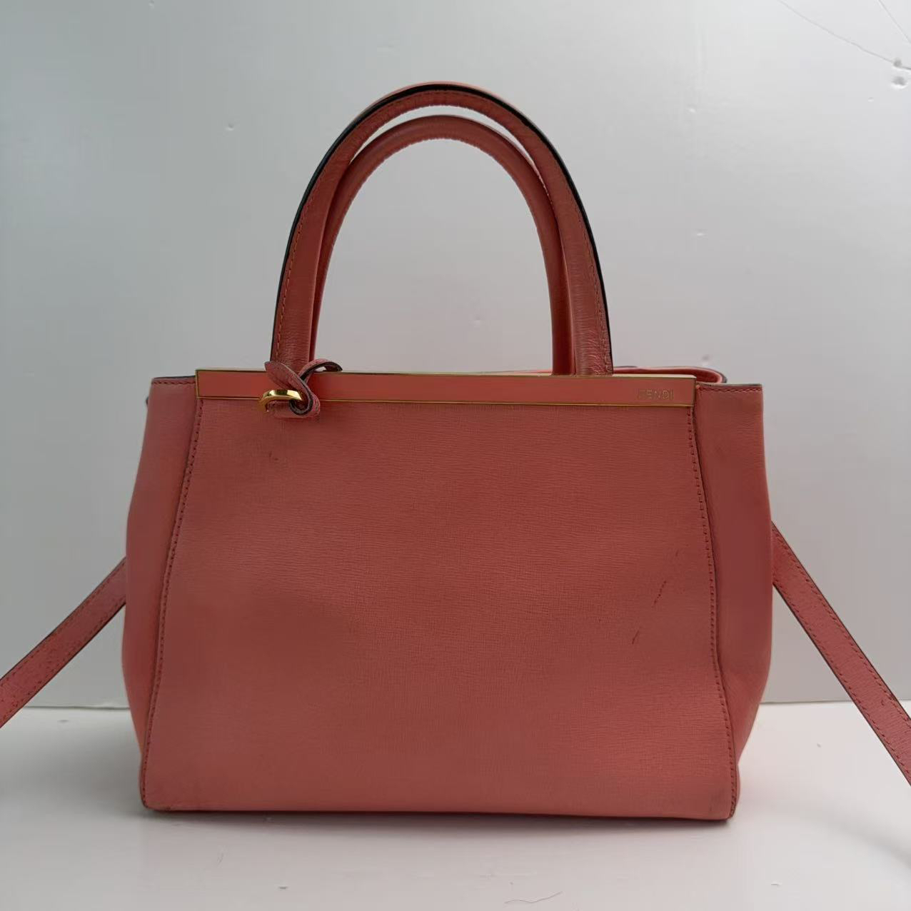 95新 FENDI/芬迪 芬迪粉色百搭单肩包