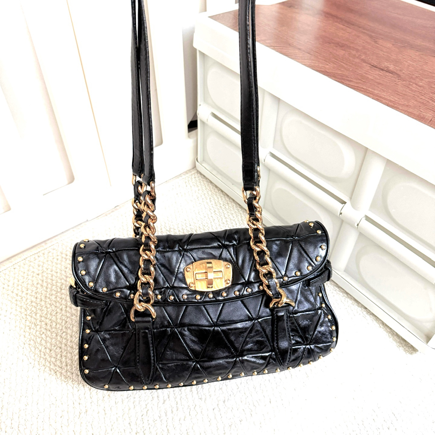 95新 MIU MIU/缪缪 miumiu斜挎包手提包h