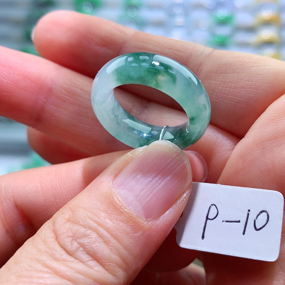 翡翠未镶嵌戒指9-10号