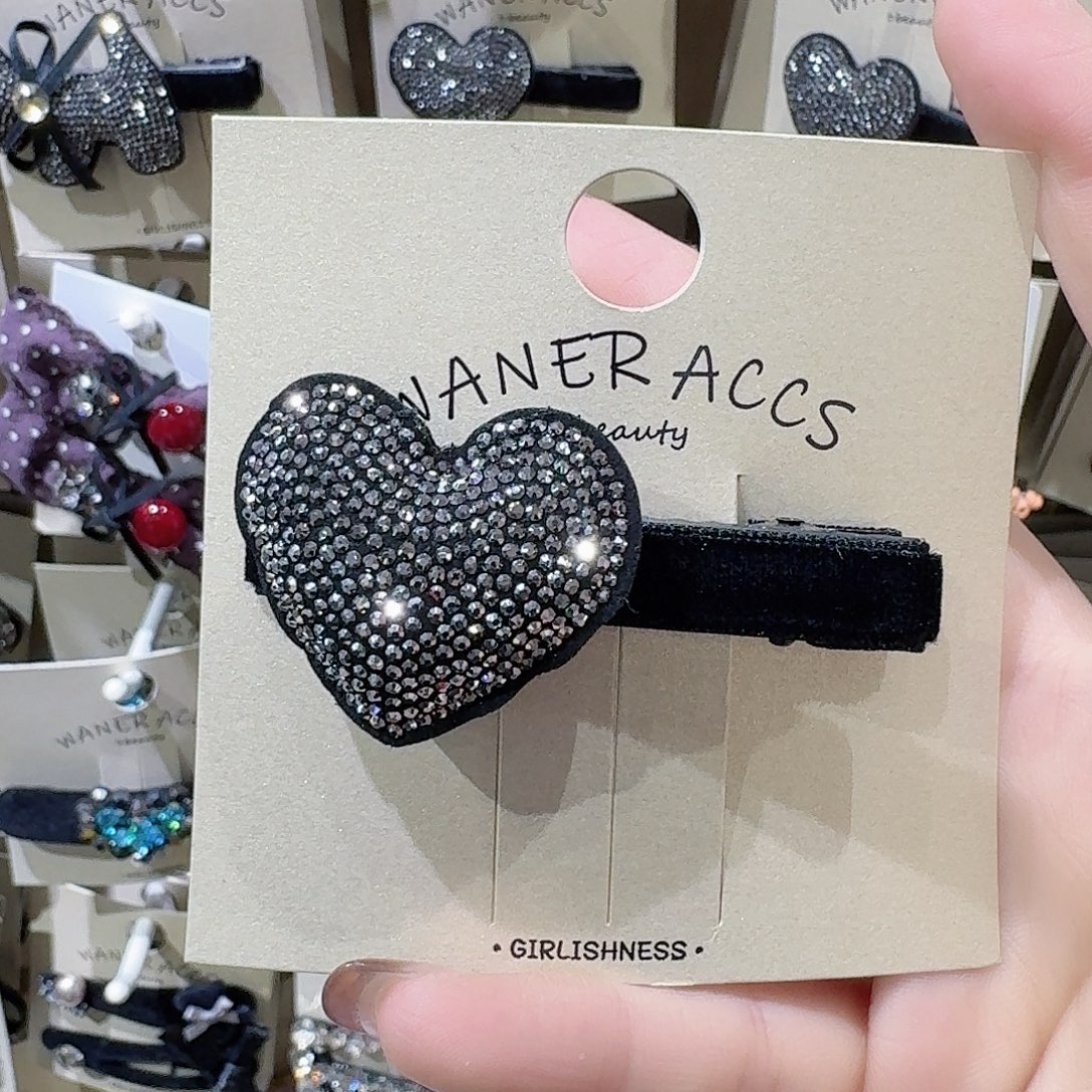 皮质铁合金砂糖爱心鸭夹