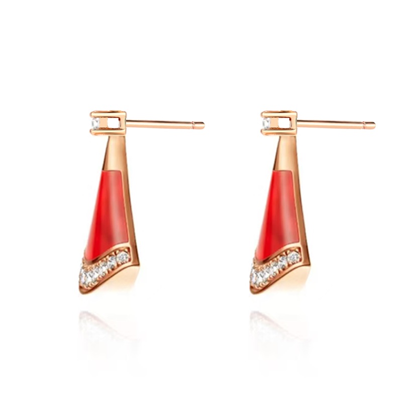 合金合成锆石耳饰 B 裙子贝贝耳饰 ZF-A561