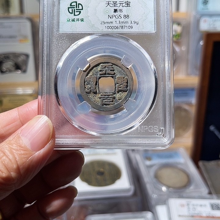 影****铜天圣元宝7109，飞姐