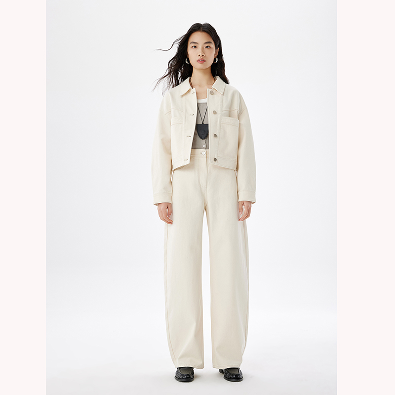 悉妍精品牛仔裤女（弯刀裤）时尚小众夏季透气香蕉裤高端定制715