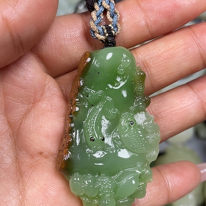 用***6和田玉未镶嵌挂件