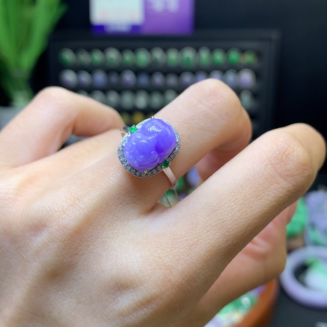 翡翠颈饰18K金镶嵌天然