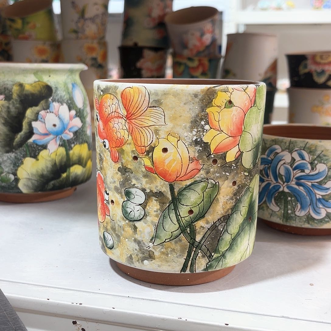 紫砂花盆手工花盆默认微瑕11.5/13