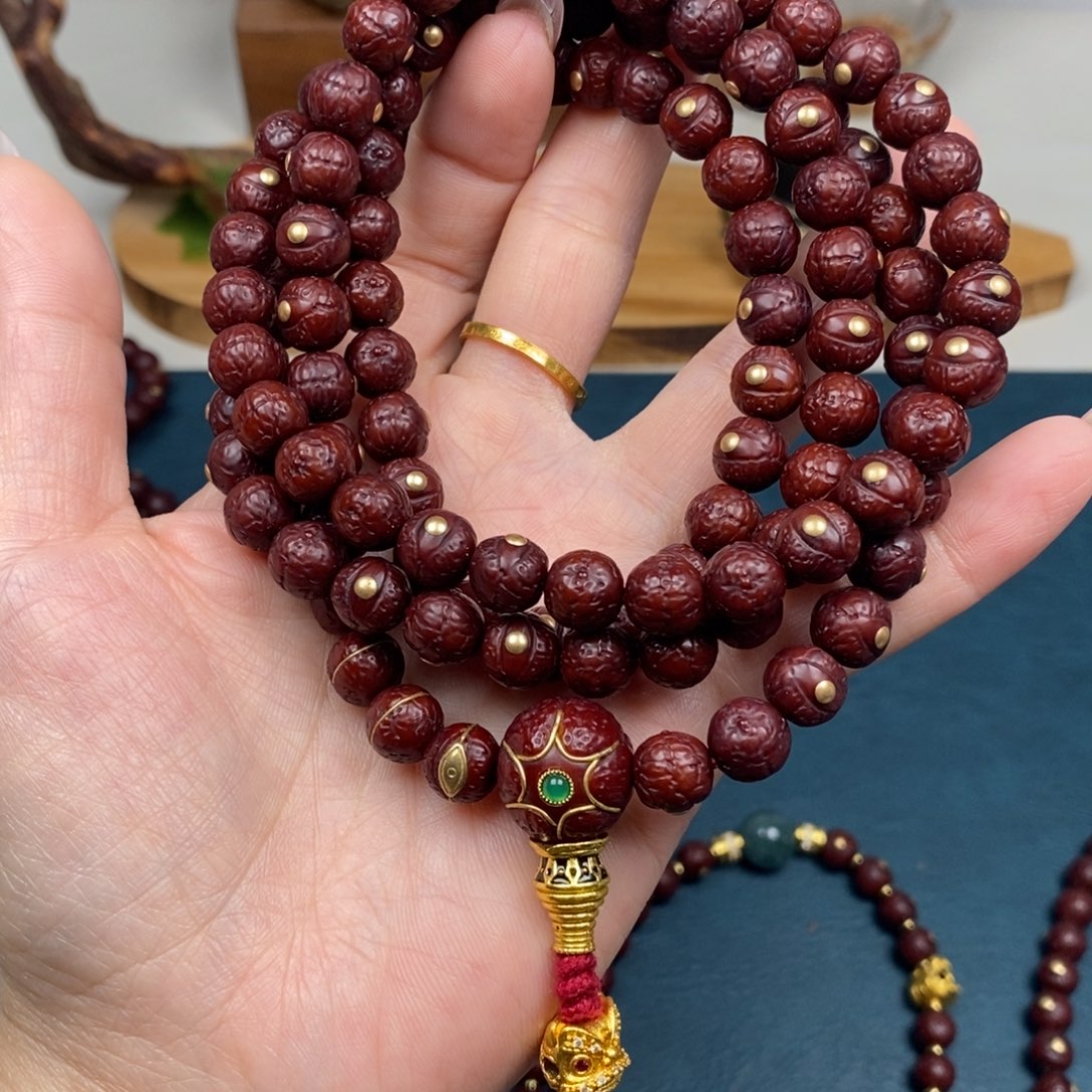 手串凤眼菩提108金钉9