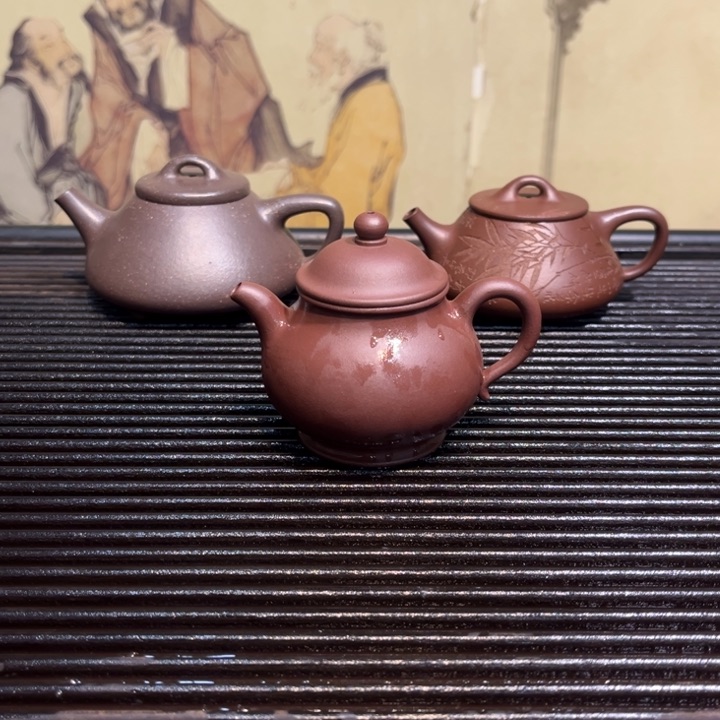 紫砂茶壶潘壶紫泥