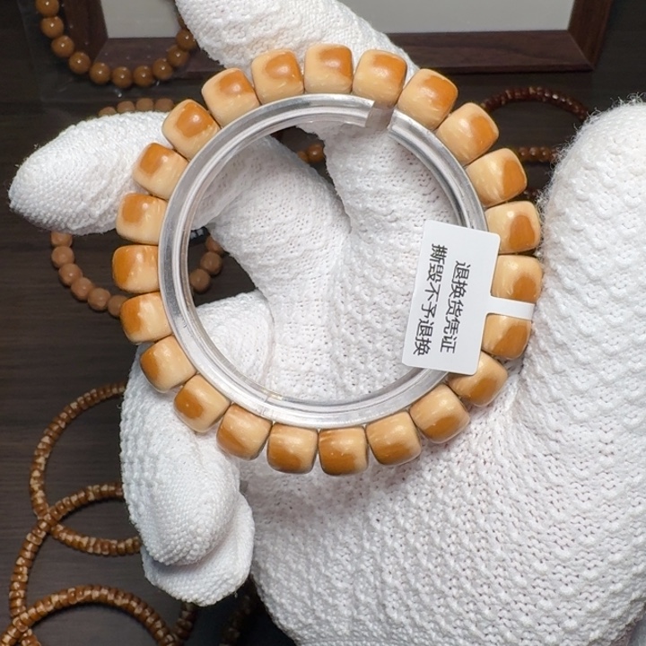 紫金鼠手串熊猫大三花实心老型毕业