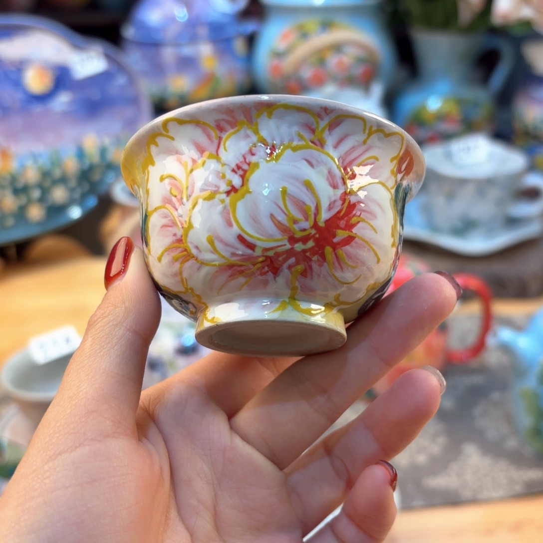 景德镇手绘高温釉下彩陶瓷茶具