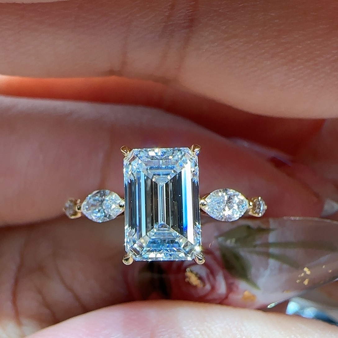 【闪购商品】实验室培育钻石18K金镶嵌?***学@@00027259